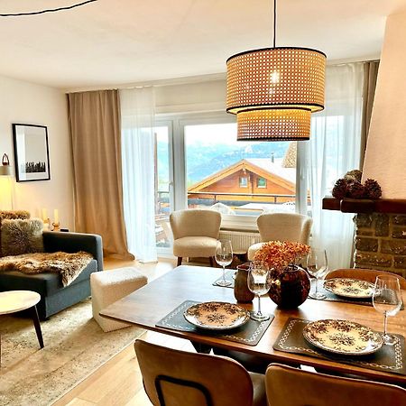Window On Crans Montana, Appartement Avec Vue Sur Les Alpes Luaran gambar